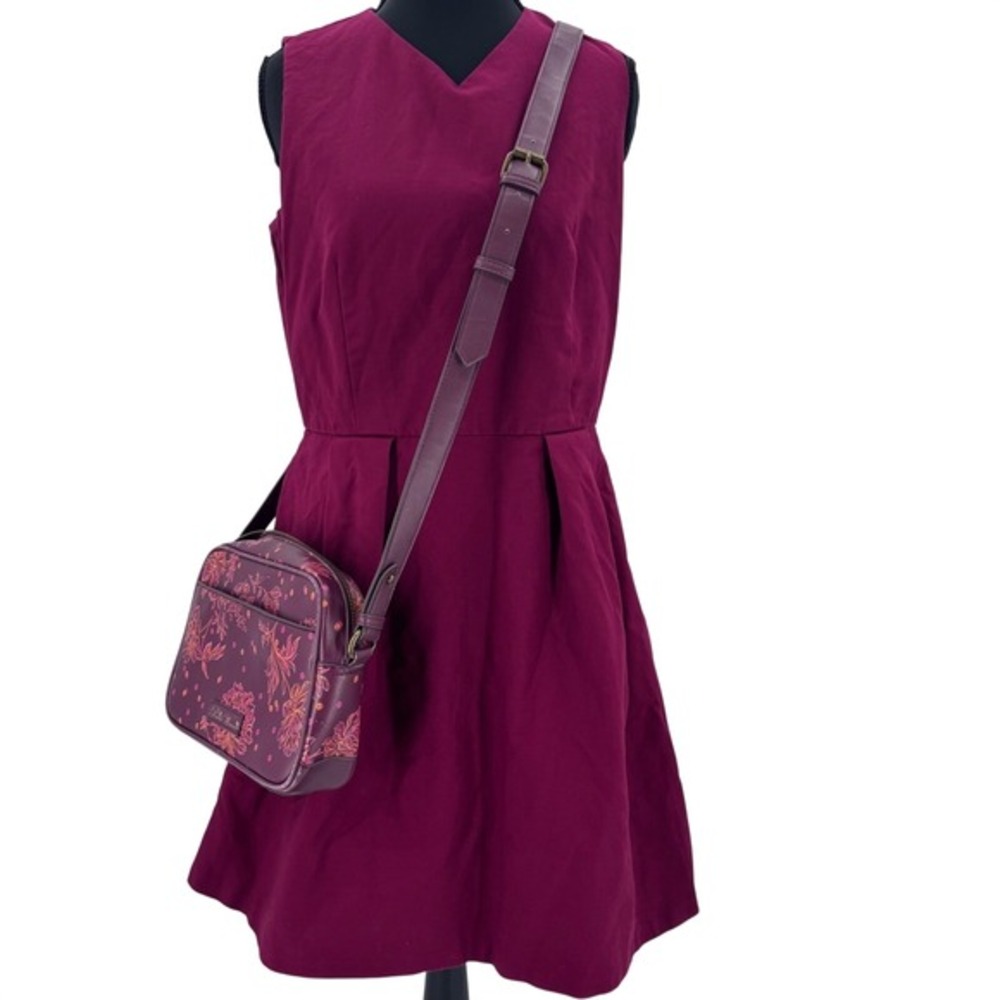 VTG GAP Fit-and-Flare Dress jumper school‎ girl academia Burgundy size 6 cotton